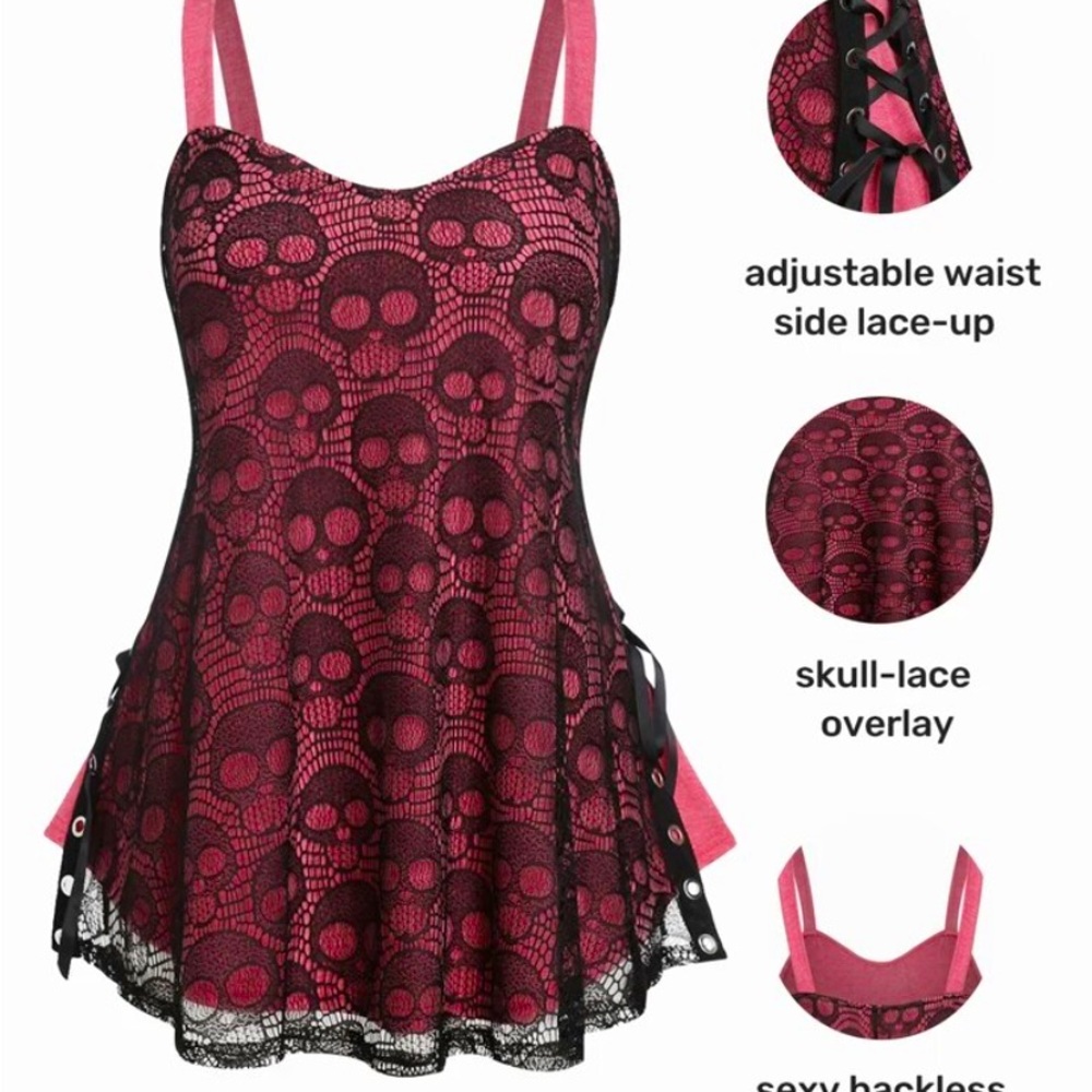 Prett plus size skull shirt